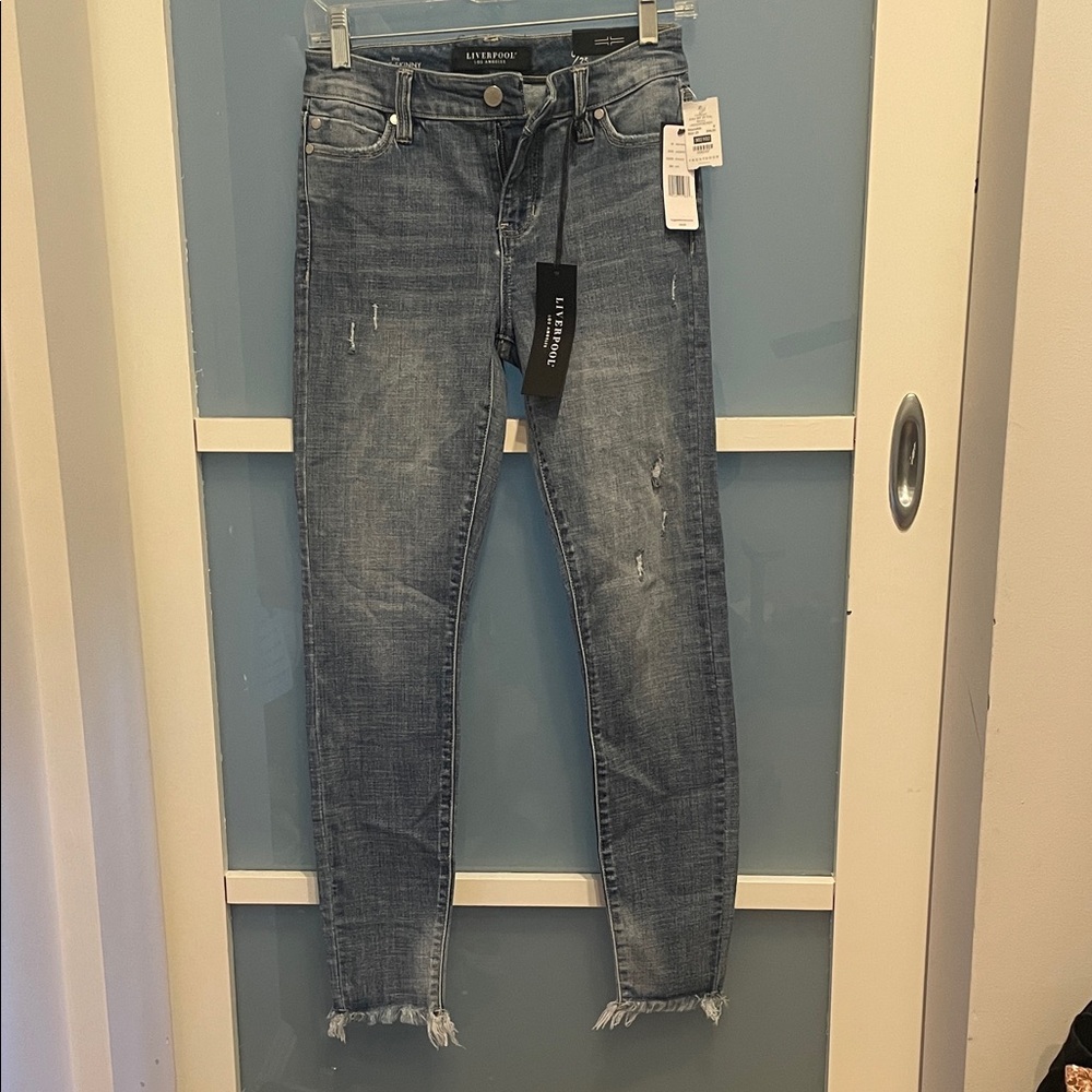 Liverpool Women's Distressed Blue Skinny Jeans, 0 / 25, NWT
